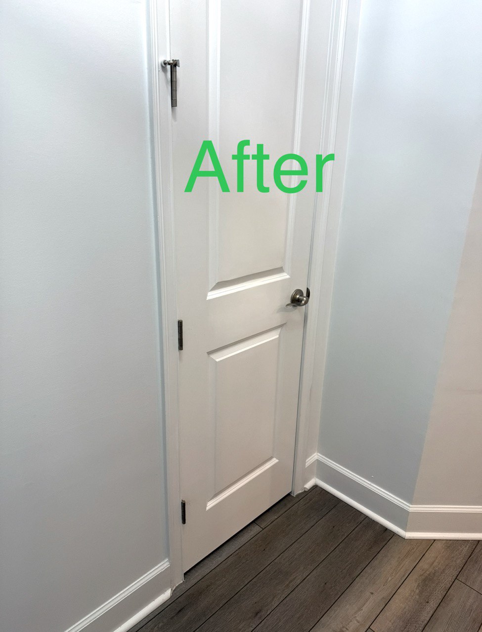 After Patching hole in the door
