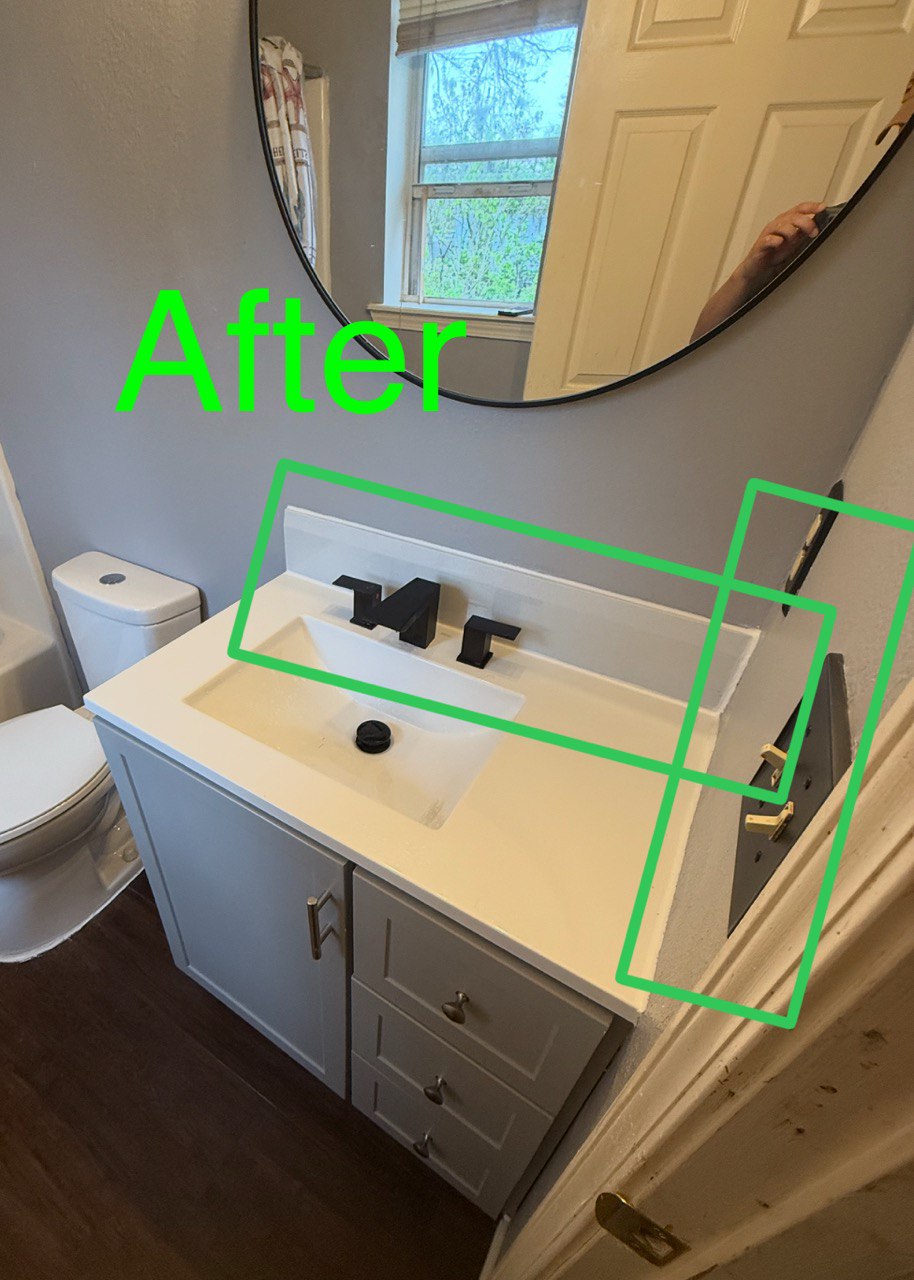 After Caulking Sink Edges