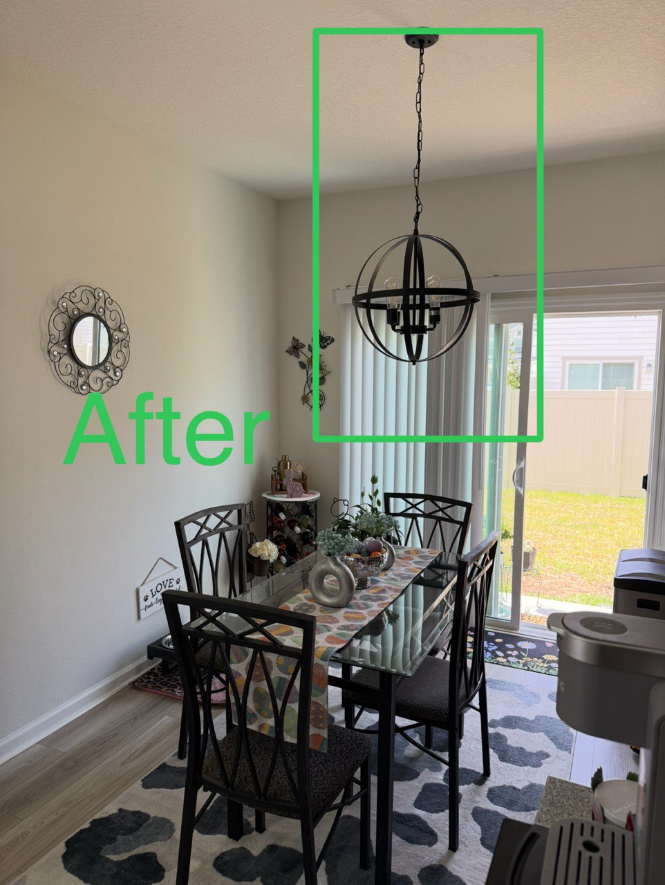 After Installing The Chandelier