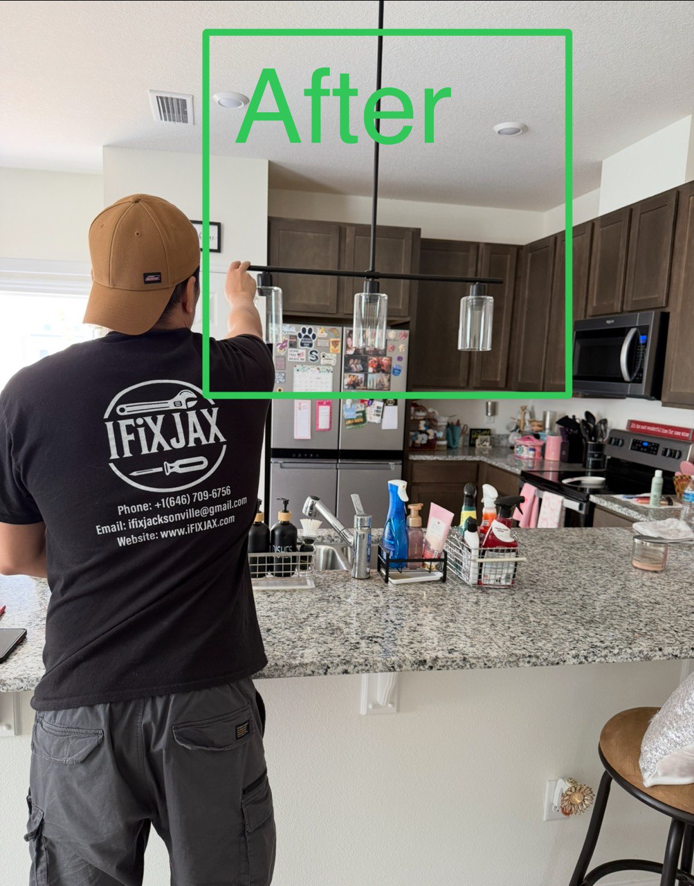 After Installing The Chandelier