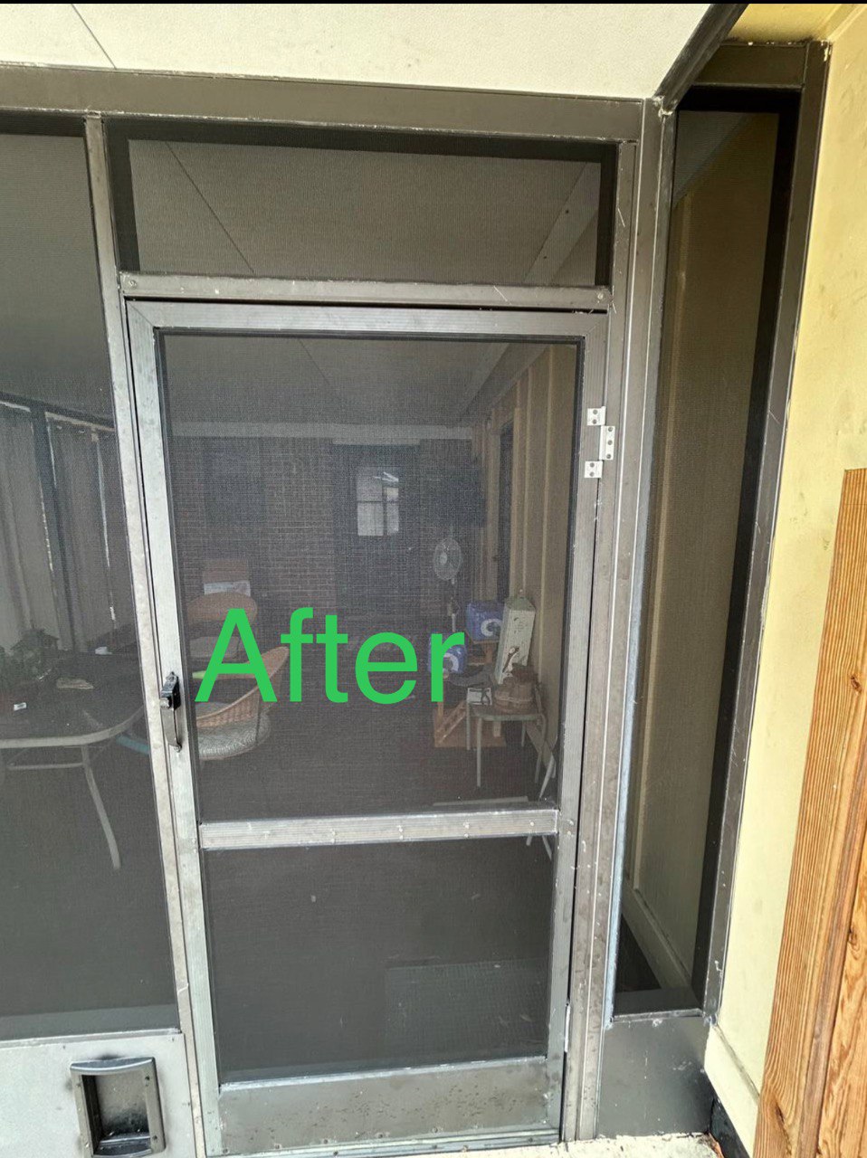 After Cleaning Screen Door