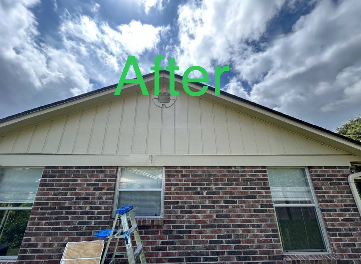 After Panel Removal and Painting the Gable