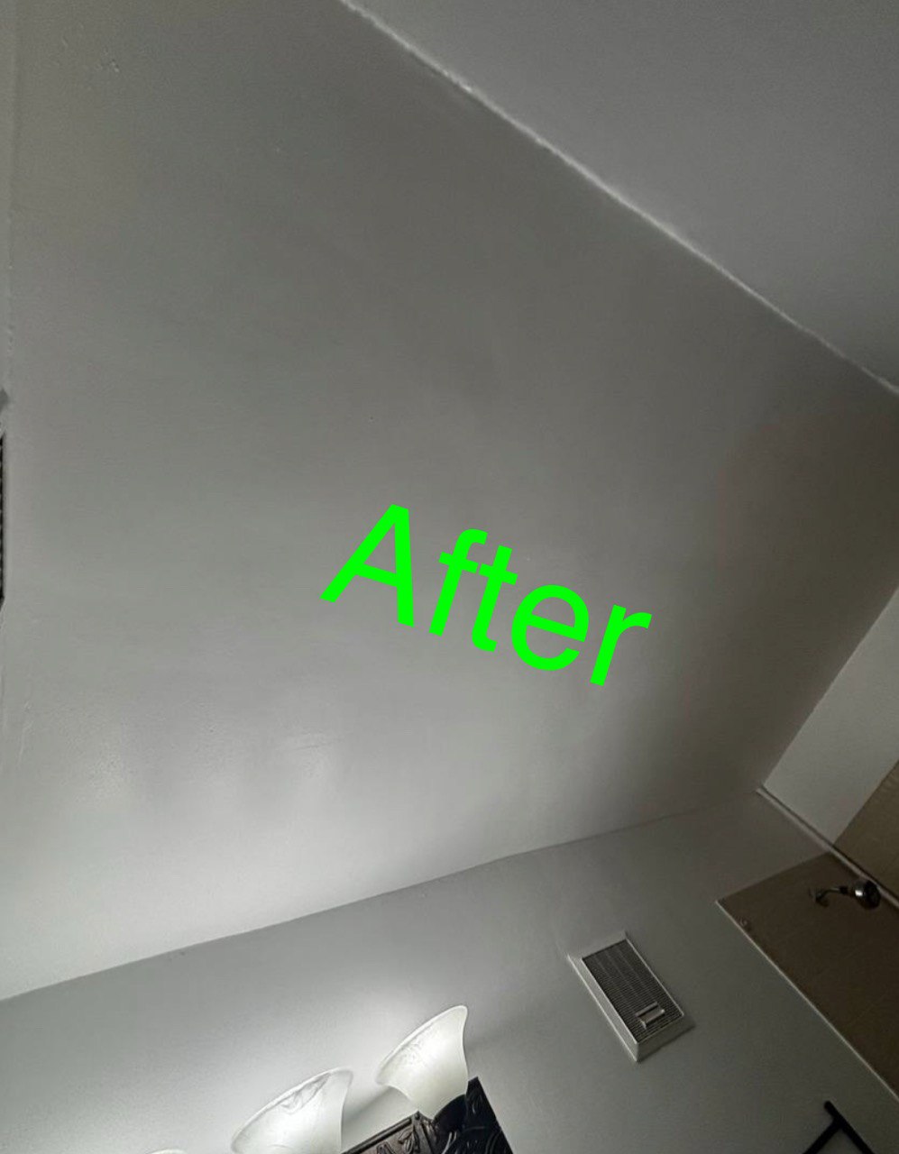 After Painting Bathroom Ceiling