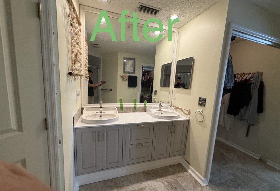 After Installing Bathroom Sink