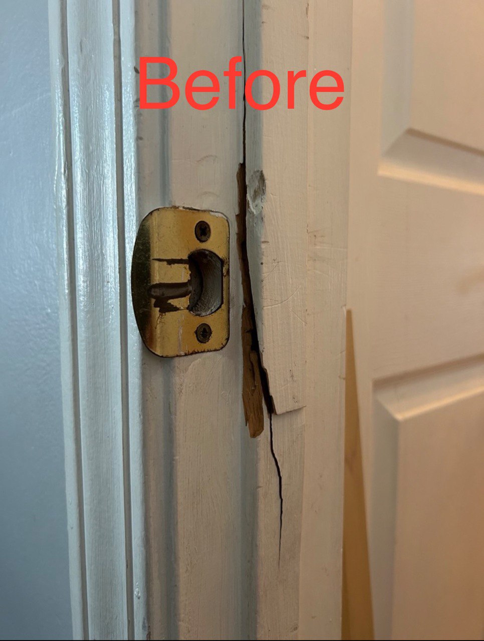 Before Reparing the Door Jamb
