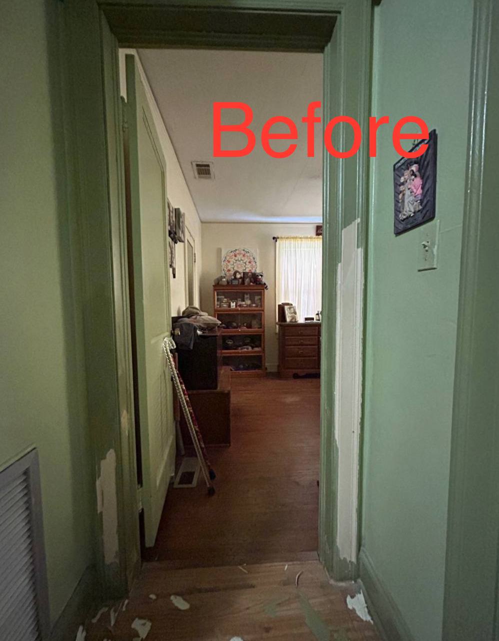 Before Painting the Door Frame
