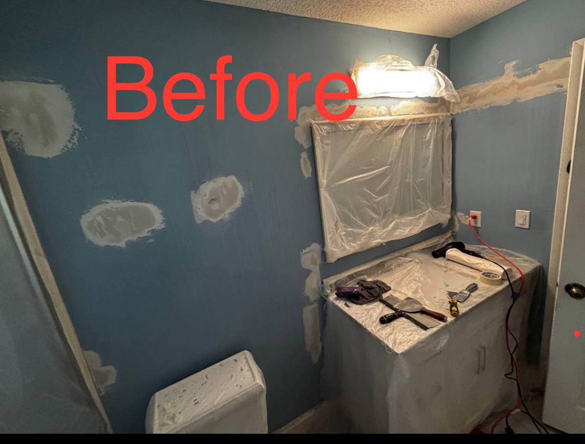 Before Painting Bathroom Walls