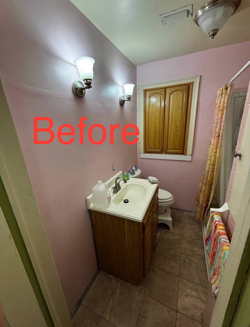 Before Painting The Bathroom