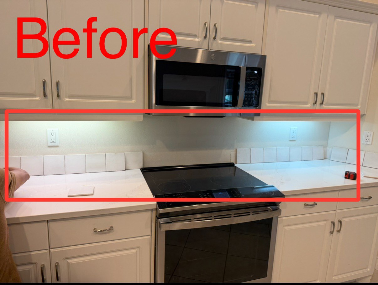 Before Installing Backsplash Tiles