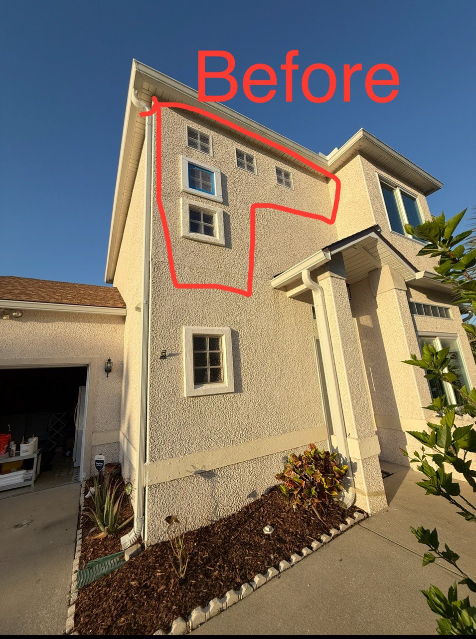 Before Adding Decorative Frames to Windows