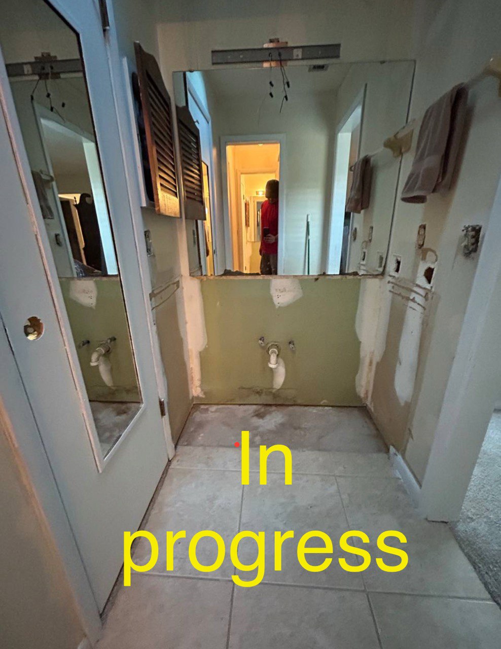 In Progress Renovated the Bathroom