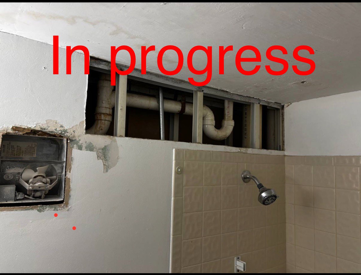 In Progress Replacing Drywalls